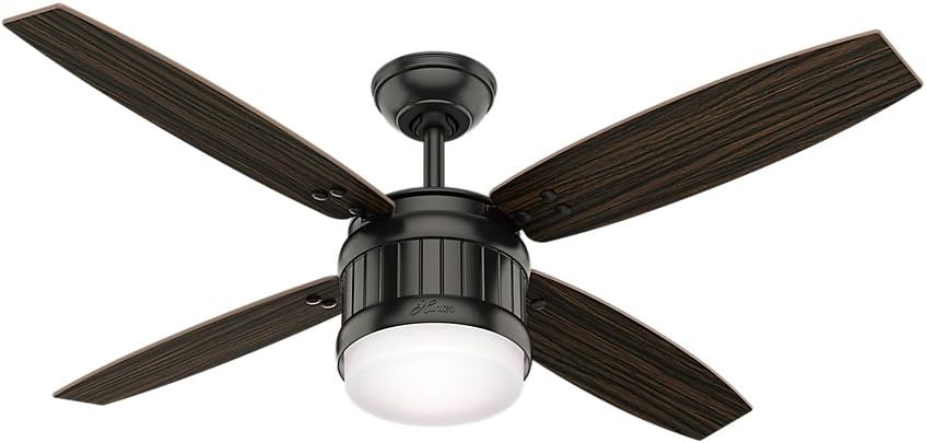 Hunter Indoor / Outdoor Ceiling Fan with LED Light and remote control - Seahaven 52 inch, Nobel Bronze, 59315