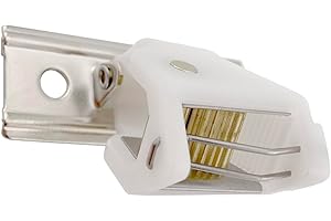 Amazing Drapery Hardware White Roman Shade Cord Lock with Brass Wheels - Holds up to 3 Lift Cords, Suitable for Roman and Woven Wood Shades - 1-Pack