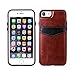 Onetop iPhone 7 Case iPhone 8 case with Card Holder, Premium PU Leather Kickstand Wallet Case for iPhone 7 4.7 Inch(Brown)