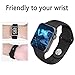 BANDEX Sport Band for Apple Watch 38mm, Soft Silicone Strap Replacement Wristbands for Apple Watch Sport Series 3 Series 2 Series 1(Black S/M)