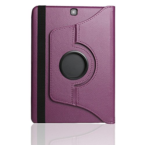 Case for Galaxy Tab A 10.1,elecfan 360 Degrees Rotating Stand Case,Folio Book Cover Designed,Slim & Light,Perfect Fit,Protective Cover for Samsung Galaxy Tab A 10.1 SM-T580/585 (Tab A 10.1,Purple)