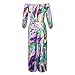 Jiujiuyi Women's Long Sleeve Floral Print Blouson Wide Leg Jumpsuit Playsuit