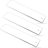 3pcs Snowboard Wax Plastic Scraper, 9 x 2.2 Inches - 4mm Thick - Transparent Ski Snowboard Plastic Wax Scraper for Removing E