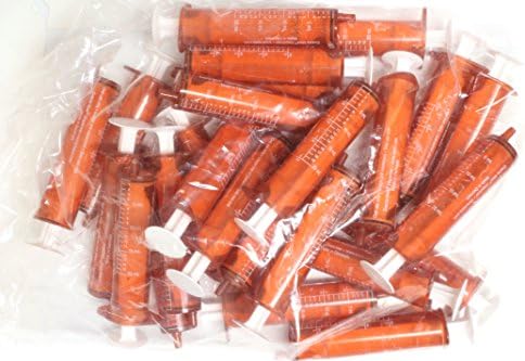 Baxa Exacta-Med Oral Dispenser 20ml with increments, Tip Cap, Latex Free - Pack of 25 with Caps