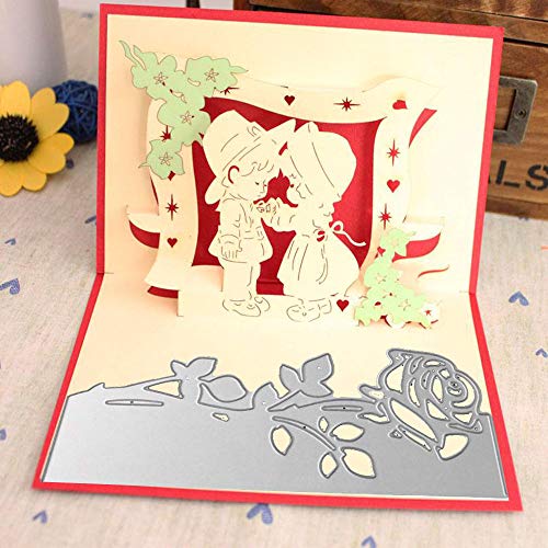 4.6x1.8inch 2019 Rose New Die Cuts Metal Cutting Die Craft Die Embossing Stencil Template for Scrapbooking Card Making DIY Invitation - Thumbnail 4
