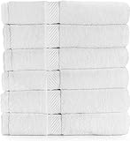 Cotton Bath Towels (6 Pack, 24 x 48 Inch) - 491 GSM- Lightweight Multipurpose Pool Gym Towels Quick Drying Towel - by Utopia Towels