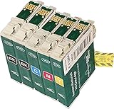 YoYoink Remanufactured Ink Cartridge Replacement for Epson T126 (2xBlack, Cyan, Magenta, Yellow, 5-Pack)