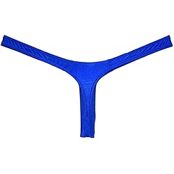 JAXFSTK Sexy Men's Shiny Ice Silk Bikini Thong