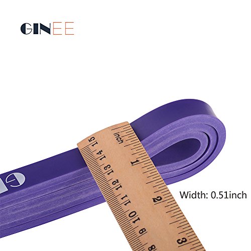 GINEE Pull Up Assist Band,GYM Workout Stretching Assistance Bands,Yoga Elastic Training Bands,Power Resistance (Purple(13mm,15-35Lbs))
