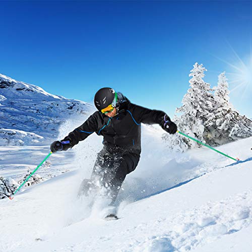 MOHOO Ski Helmet, Snowboard Helmet - Goggles Compatible, Adjustable Venting, Removable Liner and Ear Pads, Lightweight Black Safety-Certified Snow Sports Helmet for Men, Women
