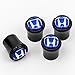 Honda Black Tire Valve Stem Caps - Blue High-End Quality