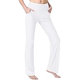 Zeronic Bootcut Yoga Pants for Women with Pockets High Waisted Workout Running Pants Tummy Control Long Bootleg Work Pants