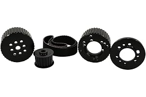 Assault Racing Products 2257KIT-BK for Small Block Chrysler/Plymouth/Dodge Black Billet Aluminum Gilmer Belt Drive Pulley Kit SBM 318 360