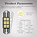 YITAMOTOR DE3175 DE3022 3175 LED Bulbs White, 31mm Festoon LED Bulbs Error Free CANBUS Super Bright 6-SMD 2835 Chipsets LED Interior Car Lights Dome Map Light, Pack of 4