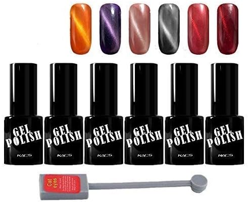 Amazon Kads キャッツアイジェル ジェルネイルカラーポリッシュ 6色セット 猫目 Uv Led対応 マグネット 磁石付き マニキュアセット セット6 Kads ジェルネイル 通販