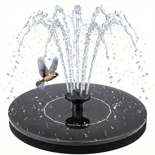 Yeomi Solar Fountain, Floating Solar Water Pump for Bird Bath, Outdoor Water Fountain No Battery or Electricity Needed, Easy to Use for Garden, Pond, Patio