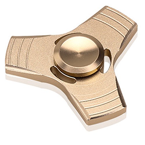 Fidget Spinner High Speed Stainless Steel Bearing Finger spinner Hand spinners fidget Toy for Adults Kids for Relieving Stress Anxiety ADHD Focus Boredom (Gold)