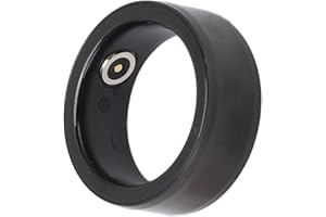 JIAWU Smart Ring, Waterproof Ceramic Ring, Universal Wearable BT Connection Health Tracker for Mobile Phone, Sports Ring with Heart Rate Monitor, Sleep Monitor, Temperature, Blood Oxygen (Black No. 18)