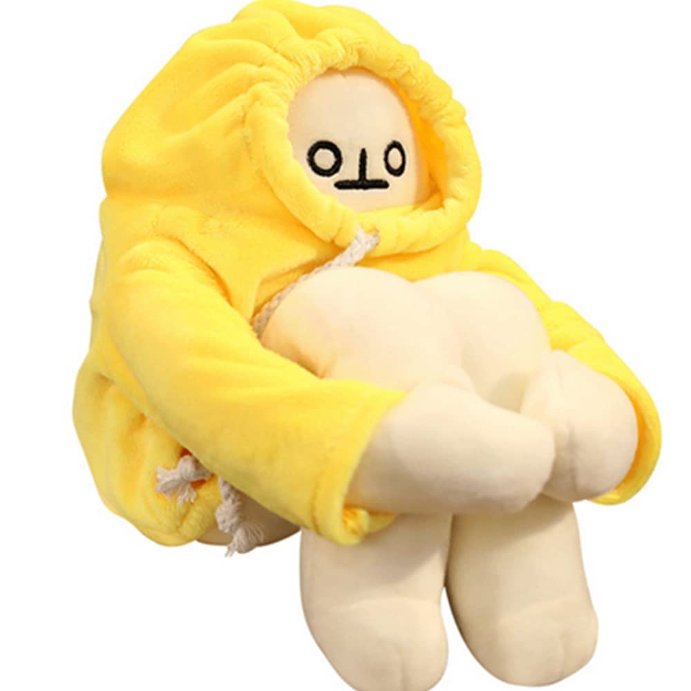 OUKEYI 14Inch Banana Doll, Plush Banana Toy with Magnet, Funny Changeable Plush Pillow Toy, Birthday Gift