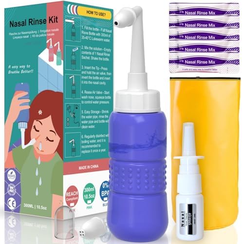 Maoever Neti Pot Instructions Nasal Rinse, Neti Pot, , Kit, 300ml ...