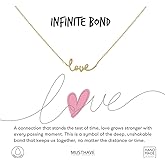 LOVE Lettering Necklace for Women – MUSTHAVE 18K Gold Plated Script Letter Pendant, Dainty Minimalist Jewelry, Everyday Sentimental Word Necklace, Gift for Her, Layering Chain Necklace, Message Card, 16+2 inch (Yellow Gold)
