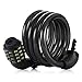 Amazer Bike Cable Lock, 4-Feet Bike Locks Cable Self Coiling Resettable Combination Cable Bike Locks with Mounting Bracket, 4 Feet x 1/2 Inch (2 Pack)