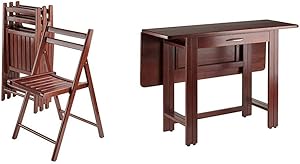 Winsome Wood Robin Seating, Walnut (Set of 4) & Taylor Dining, Walnut