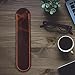1pc Antique Handmade Leather Fountain Pen Bag Single Pen Holder Pouch Bag Soft Pencil Protective Sleeve Cover