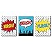 Big Dot of Happiness Bam Superhero - Kids Bathroom Rules Wall Art - 7.5 x 10 inches - Set of 3 Signs - Wash, Brush, Flush