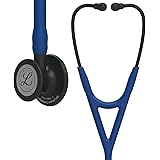 3M Littmann Cardiology IV Diagnostic Stethoscope, Black-Finish Chest Piece, Navy Blue Tube, Black Stem and Headset, 27 Inch, 
