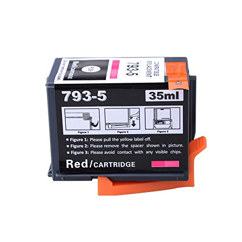 Aomya 793-5 Postage Ink Cartridge Red NON Fluorescent Replacement for Pitney Bowes DM100i/DM200L/DM125i/DM150i/DM175i/DM175i-MH/DM200i/DM225/P700/P7L1/PRL1 Printer Meter - Thumbnail 2