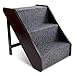 Arf Pets Wood Dog stairs, 3 levels Height Wooden Pet Steps,Wide, Foldable, for Small Pets,