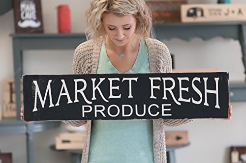 Market Fresh Produce Modern Farmhouse Decor Wood Sign