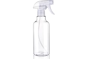 Hethyo Spray Bottles 16.9oz Plastic Spray Bottle for Hair Mist/Stream Heavy Duty Empty Spray Bottles for Cleaning Solutions, Plants (16.9oz-Clear)