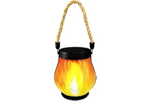 Outdoor Solar Lanterns,Decorative Flame USB Charging Lamp - Outdoor Lantern Lamp | for Home Indoor Night Travel Hiking Beach 