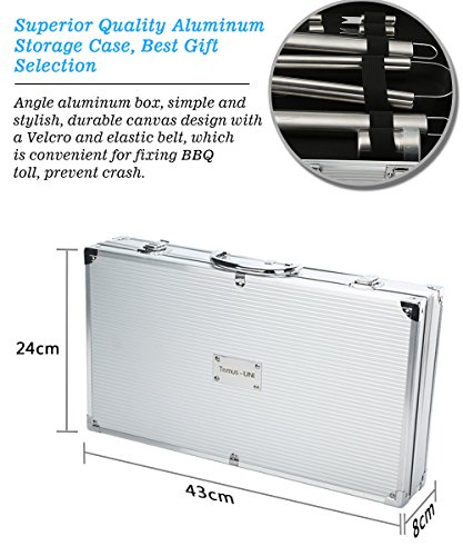 BBQ-Grill-Tools-Set-with-18-Barbecue-Accessories-Stainless-Steel-Utensils-with-Portable-Aluminium-Carrying-Case-Complete-Outdoor-Grilling-Kit-for-Party-Birthday-Gift-for-Man-Silver
