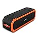 Archeer A226 Portable Bluetooth Speaker with Bass, Clip, Microphone and Flashlight - Black/Orange