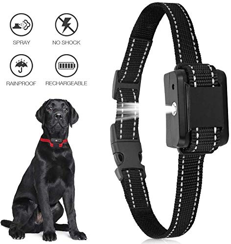 ULTPEAK Dog Barking, Adjustable Anti Bark Spray Collar, Rechargeable Electric Dog Training Collar, No Shock & Safe for All Dogs