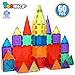 Taomics 60PCS Magnetic Building Blocks, Strong 3D Clear Tiles Children Educational Stacking Toys for Imagination Inspirational Spatial Thinking Development, Magnet Construction Blocks Playboards Set