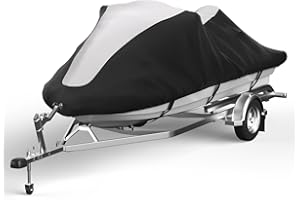 KEMIMOTO Jet Ski Cover, Heavy Duty 600D UV Resistant Waterproof Oxford Fabric, Trailerable PWC Cover Compatible with Yamaha S