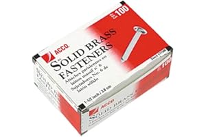 ACCO Brass Plated Paper Fasteners, 1.5-Inch Length, 100 Fasteners per Box (5050571712)