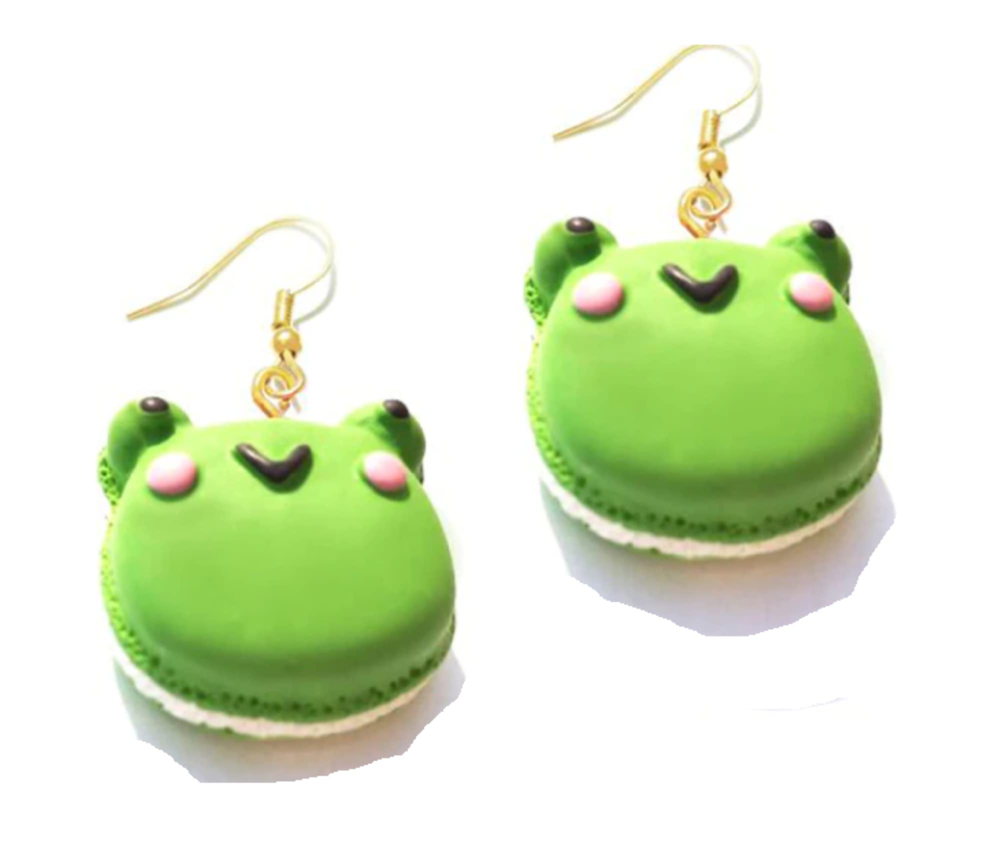 Green Frog Earrings for Women