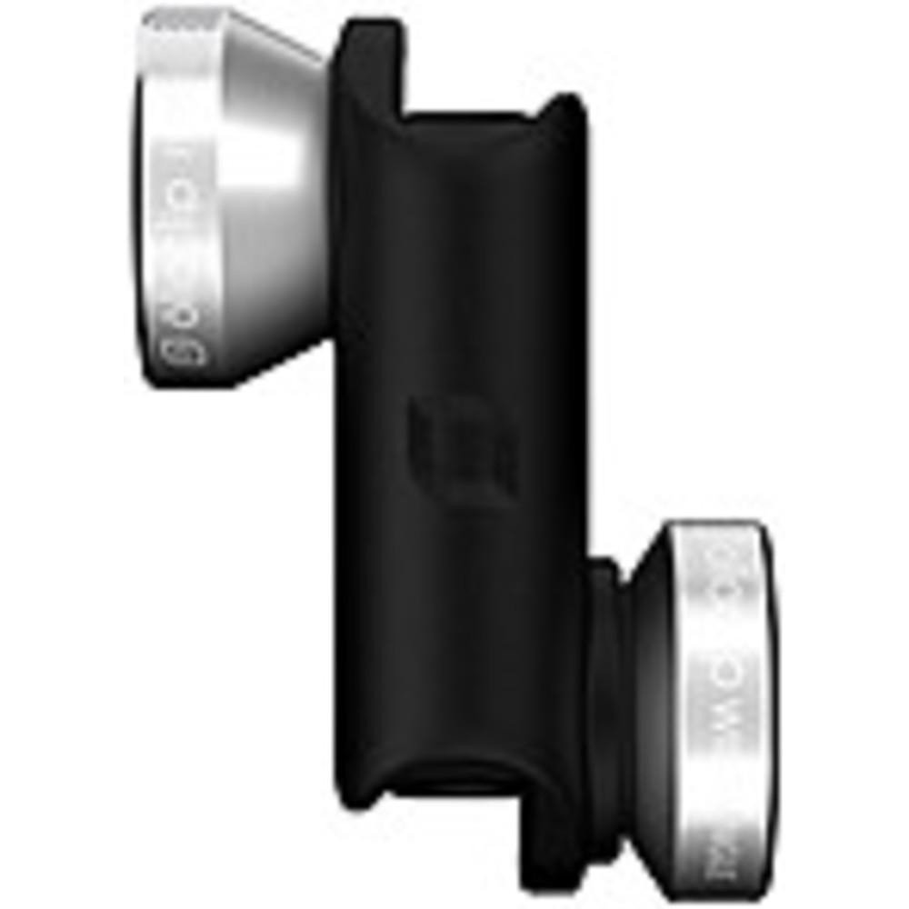 OLLOCLIP - 4-in-1 Lens for iPhone 6 / 6s / 6 Plus / 6s Plus | Fisheye, Wide-angle, 10x & 15x Macro Lens | Lightweight & Compact | For Front & Rear-Facing Cameras | iPhone Accessories - Silver/Black