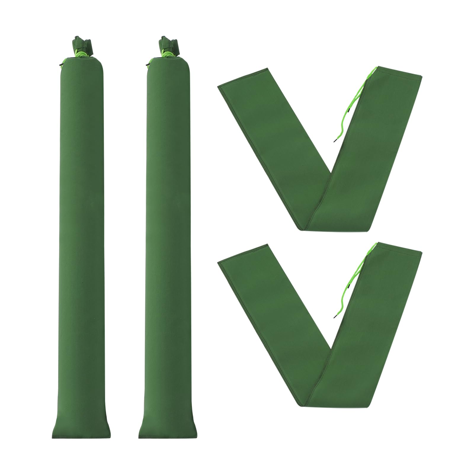 PATIKIL 4 Pack Green Canvas Sandbags for Flood Control, 3' x 6" Each