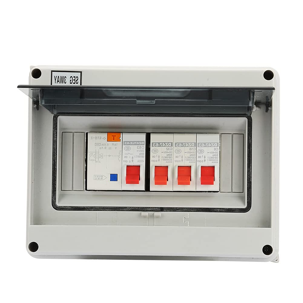 Circuit Breaker Panels,Consumer Unit 3 Way Garage Caravan Consumer Unit Beautiful Appearance 63A 30mA RCD 3MCB 6A+16A+32A