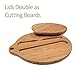 Jumbl Bamboo Salad Bowl Bamboo-Fiber Bowl Set with Lids & Inset Utensils - Lids Double As Cutting Boards - Smaller Bowl Nests Perfectly Inside Larger for Easy Storage, Green