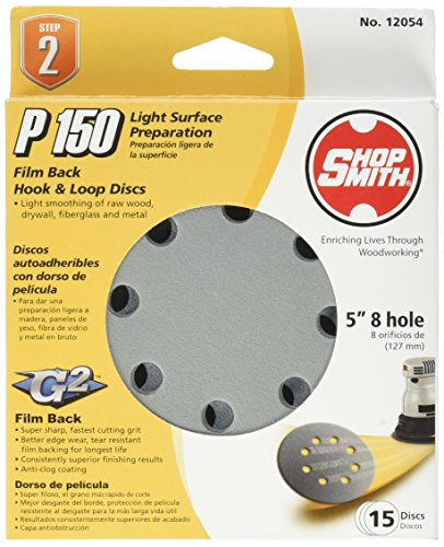 Ali Industries 12054 8 Hole 150 25 CT Grit Disc, 5-Inch, 15-Pack