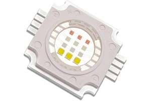 LEDGUHON 12W Cob LED Chip RGBW Multicolor Super Bright Light Emitter Components Diode Repair Floodlight Bulbs Lamps Lanterns DIY Light (350mA,Red,Green,Blue,White)