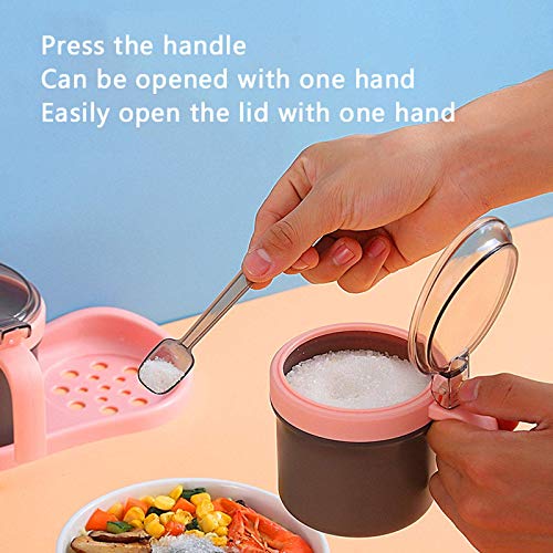 Supplying Box Set, 3 Serving Lepels Antislip Base Luxe Creature Cruet Fles Spice Jar Set TINGG (Color : A) - Afbeelding 5