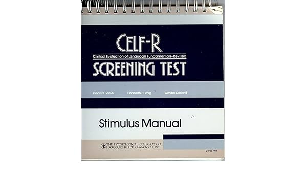 Celf 4 screener stimulus manual online